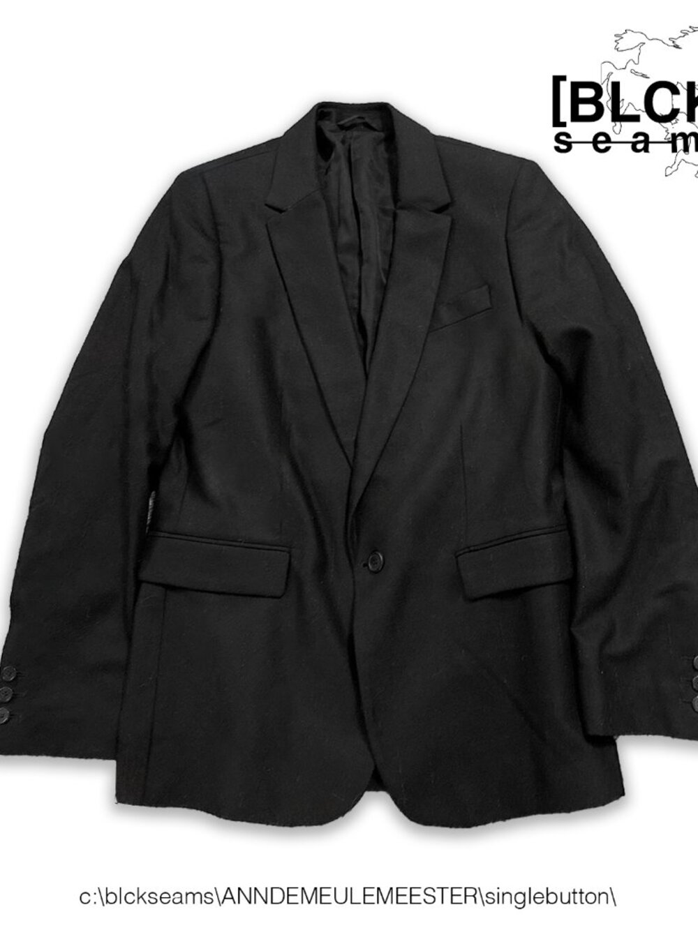 Ann Demeulemeester Pinstripe One Button Blazer
